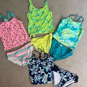 Four girls bathing suits size 10/12